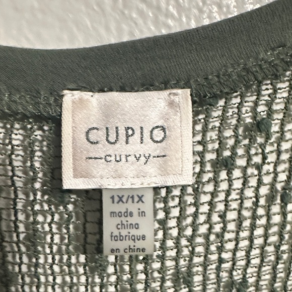 Cupio Olive Green Crochet Layered Tank - Picture 2 of 14